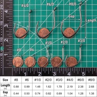 Dr.Fish 50 Pack Big River Bait Hooks Catfish Fishing Hooks Live Bait Offset Freshwater River Fishing