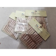 20 PLAIN WOODEN Clips COLOR/s 2.5cm Photo Mini Wooden Clip/s 2.5cm Photo Clips Mini Wooden Clip/s Wo