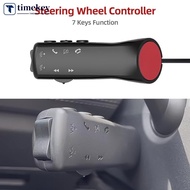 TIMEKEY Car Steering Wheel Button Remote Controller Car Radio GPS Navigation DVD 2 Din Android Wired 7 Keys Fuction E4F9