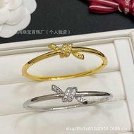 2025 New Product Premium T Home Single Loop Knot All-Match Fashion Diamond-Free Half Diamond Knot Kn