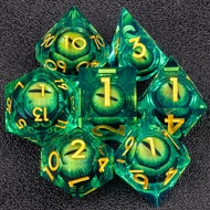 Handmade DnD ชุดลูกเต๋า Polyhedral สําหรับ Dungeons และ Dragons d และ d ลูกเต๋า Sharp Edged เรซิ่น D