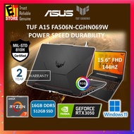 ASUS LAPTOP TUF A15 Gaming (RYZEN 7-7445HS/16GB/512GB/RTX3050 4GB/15.6" FHD 144HZ/W11/BAG/2Y) FA506N