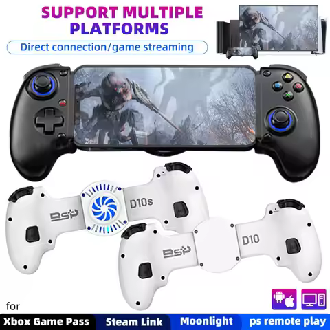 D10S Bluetooth Gamepad Cooling Fan Game Controller For PS4 Android IOS Tablet For SWITCH/Android/App