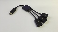 【PCATEC】 Type-C OTGケーブル Type-C OTG Hub アダプター （2ポート）USB2.0-Type-C OTGケーブル