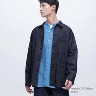 Uniqlo Jacket Cotton Denim Fabric Men's Size M