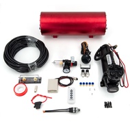 Integrated Air Suspension Kit with 1.6 Gallon Air Tank ,200 PSI Air Compressor ,2 Pcs Dual Air Press