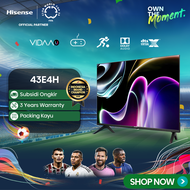 [PACKING KAYU] Hisense TV 43 inch - 43E4H NEW Vidaa U5 system - Smart TV FHD - Bezelless Design - Do