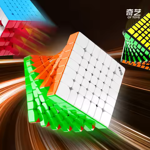 [Cube Crazy] Qiyi 7x7 Magnetic Magic Cube Stickerless Qiyi Warrior 7x7 Cubo Magico Puzzle Profession
