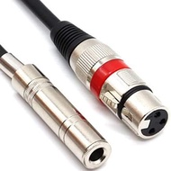 Three-pin XLR Female Adapter6.35Female Connector Cable Suitable for Microphone Amplifier Electronic 