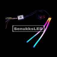 WRGB WELCOME LED EYEBROW LIGHTS + RGB MATRIX ANTI-SPOT 30cm, 60cm, 30cm Eyebrow + 2.5 Shroud (ANTI-S