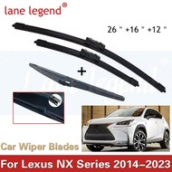 Car Wiper Front & Rear Wiper Blades Set For Lexus NX Series NX200 NX200t NX300h 2014 - 2023 Windshie