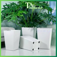 (Pot with wheels)Large tall square plastic plant pot, Indoor flower pot, Special plant pot for livin