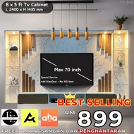 [EE LIFE DESIGN]  8 KAKI TV KABINET / 8ft x 5ft Tv Series / 8 FT Tv CABINET  / 8 KAKI TV CABINET [ F