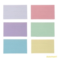 Autumnan1 50 Sheets Colorful Note Paper 3x5Inch Wide Lined Study Card Note Card Pocket Notecards for