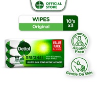 Dettol Original Wet Wipes 10'sx3