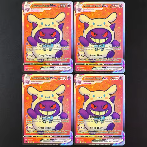 DIY Pokemon Card English Mega Gengar ex Cinnamoroll Gengar Vmax Game Collection Card