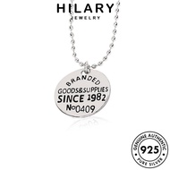 HILARY JEWELRY Rantai Medal 純銀項鏈 Leher Women Accessories For Korean Perempuan Chain Sterling Pendant Silver 925 Original Perak Necklace Retro N289