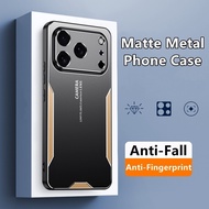 Case For iPhone 17 17Pro 17ProMax 17Air Matte Metal Phone Cover Shockproof Shell Apple iPhone17 iPho