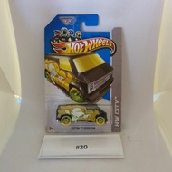 HOT WHEELS YELLOW CUSTOM 77 DODGE VAN
