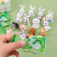 1Pc Cute Mini Simulation Rabbit Dog Animal Blind Box Toys Ornament Surprise Play Figures Guess Blind Bag For Kids Gifts