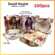 100pcs Doorgift Mangkuk Sup Kotak Bertali | Tak siap lipat | Doorgift Kawin Tunang Gift Event