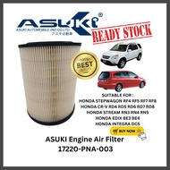 ASUKI Engine Air Filter Honda Stepwagon RF3 RF4 RF5 CR-V RD4 RD5 RD6 Stream RN3 RN4 RN5 Edix BE3 BE4