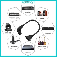 KOKO C13 to C14 Panel Mount Power Cord 90 Degree IEC 320 C13 Female to C14 Male Power Extension Cord