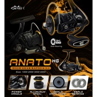 Getsu Anato Hg 1000/2000/3000/4000 Power Handle Reel- Salt Water