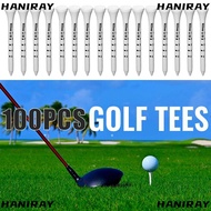 HANIRAY 100pcs White Striped Golf Tee, Digital Scale Wooden Golf Wood Tees, Golf Training Aids 69/83