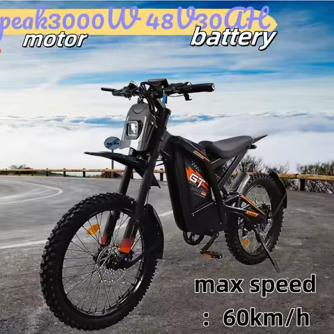 GT2000 Electric Mountain E Bike Peak 2000W motor Off Road Tire 48V30AH Battery Double 25 inch tire S
