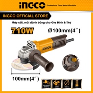 Máy mài góc 710W công tắc đuôi cốt M10 đường kính đĩa cắt 100mm INGCO AG71182 lõi đồng chính hãng