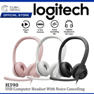 LOGITECH H390 USB COMPUTER HEADSET WITH ENHANCED DIGITAL AUDIO & IN-LINE CONTROL / NOISE CANCELLING 