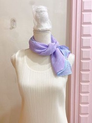 正品 PLEATSPLEASE 三宅一生限量版雙色藍紫色絲巾   很好搭配的單品