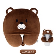 KKV - Alba Sol Hooded Neck Pillow Bantal Leher