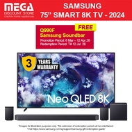 SAMSUNG QA75QN900FKXXS 75" NEO QLED 8K QN900F SMART TV | Free Slimfit WallMount | Free Q990F Redeem 