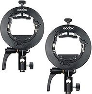 Godox 2pcs S2 Flash S-Type Bracket with Bowens Mount,Direction-Adjustable Handle,for Godox V1 AD200P