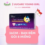 UUcare Young Girl Nighttime Sanitary Napkin Combo 36cm - 3 Pieces