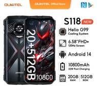 OUKITEL Doogee S118 20GB+512GB Handphone 120Hz IPS 6.58" FHD+ 10800mAh 33W Fast charing 50MP+12MP+8M