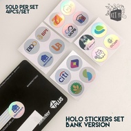 CVV holo sticker cover- bank logos