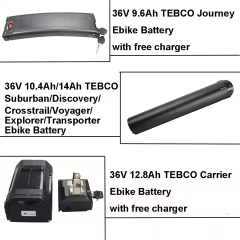 Electric Bicycle Battery 36V 9.6Ah 10.4Ah 12.8Ah 14Ah for TEBCO Suburban Discovery Voyager Crosstrai
