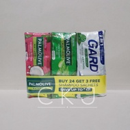 Palmolive Sulit Pack Sachet w/ free Gard Sachet (BUY 24 Palmolive Shampoo GET 3 FREE Gard Shampoo)