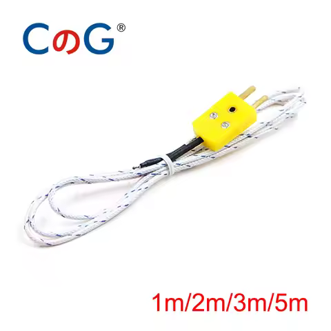 CG WRN-01B 1/2/3/5M Length Wire Temperature Meter Connector Test K-type Thermocouple Sensor Probe Te