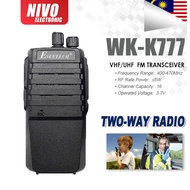 WK-K777 ESEETECT VHF / UHF FM WALKIE TALKIE PORTABLE TWO-WAY RADIO FM TRANSCEIVER