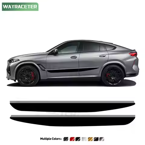 2 Pcs M Performance Decal Door Side Stripes Sticker For BMW X6 G06 2024 M50i M50d F96 X6M 2020 2021 