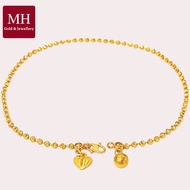 MH 916 GOLD ANKLET BEADS BELL LOVE