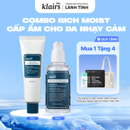 Combo Dear Klairs tinh chất Rich Moist Soothing Serum 80ml + Dear Klairs Kem dưỡng Rich Moist Soothi