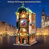 Pantasy Prague Astronomical Clock Lighting Street View Building Desktop Decorations Matching Movable