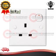(SIRIM) 3"x3" 13A ELECTRIC SWITCH SOCKET OUTLET PLUG POINT