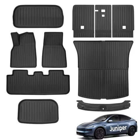 For Tesla Model Y Juniper 2025-2026 TPE Floor Mat Anti-Slip Waterproof Cargo Liner Luggage Mat for M