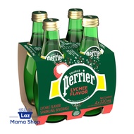 Perrier Lychee Sparkling Natural Mineral Water Glass (4 x 330ml)